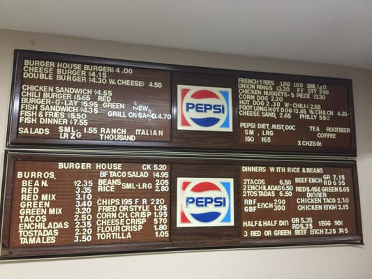 Menu photo 5 Burger House Miami, AZ