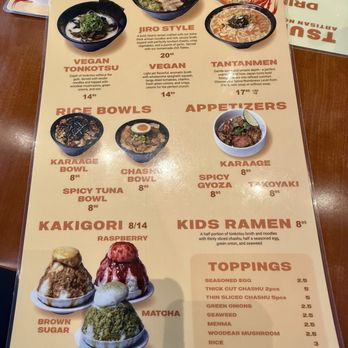 TSUKE Artisan Noodle - Food menu Jan 2026 - Ramen Near Me - San Gabriel, California TSUKE Artisan Noodle - Food menu Jan 2026 - Ramen Near Me - San Gabriel, California