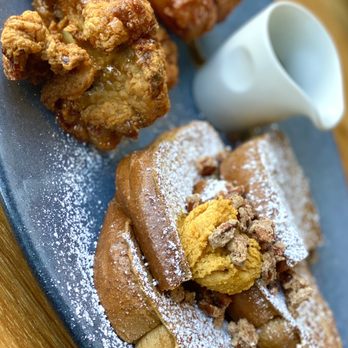 Canvas - Pumpkin spice Chicken and waffles - New American Near Me - Orlando, Florida Canvas - Pumpkin spice Chicken and waffles - New American Near Me - Orlando, Florida