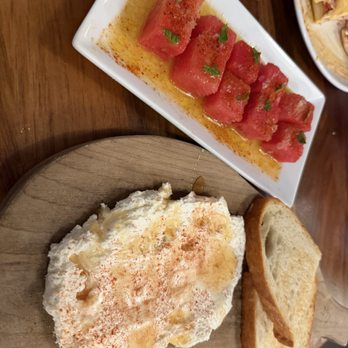 Barcelona Wine Bar - Whipped sheep's cheese and watermelon salad. Both were great. - Wine Bars Near Me - Minneapolis, Minnesota