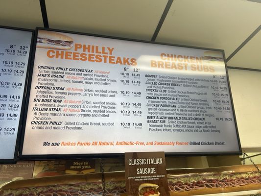 Menu photo 3 Larry's Giant Subs Fayetteville, GA