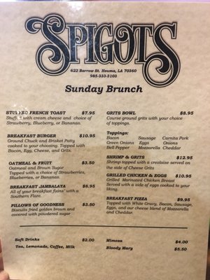 Menu photo 6 Spigots Brew Pub Houma, LA Menu photo 6 Spigots Brew Pub Houma, LA