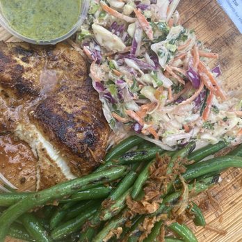 Trophy Fish - Swardfish, green beans and coleslaw. All amazingly delicious. - Seafood Near Me - Saint Petersburg, Florida Trophy Fish - Swardfish, green beans and coleslaw. All amazingly delicious. - Seafood Near Me - Saint Petersburg, Florida