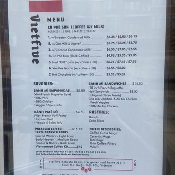 Vietfive Coffee - Chicago - Menu - Coffee & Tea Near Me - Chicago, Illinois
