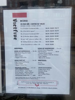 Menu photo 7 Vietfive Coffee - Chicago Chicago, IL
