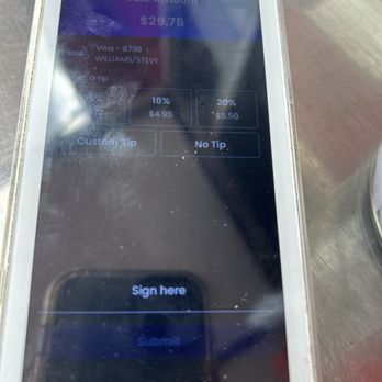 Bamboo Express - Tip screen on hand held device - Chinese Near Me - Manor, Texas