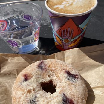 Dark Matter Coffee - The Mothership - Cappuccino and blueberry donut - Coffee & Tea Near Me - Chicago, Illinois Dark Matter Coffee - The Mothership - Cappuccino and blueberry donut - Coffee & Tea Near Me - Chicago, Illinois