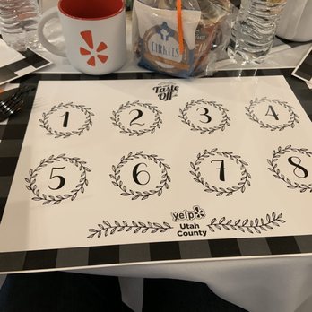 Utah Taste Off - Placemat to place our treats - Tasting Classes Near Me