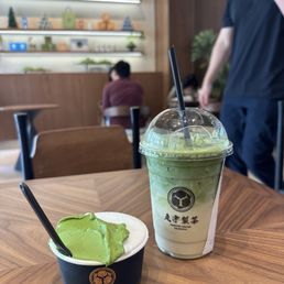 Matcha Pistachio Latte  Gelato (No 3 and Hokkaido milk)