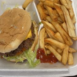 Big Apple Deli - Burger and fries