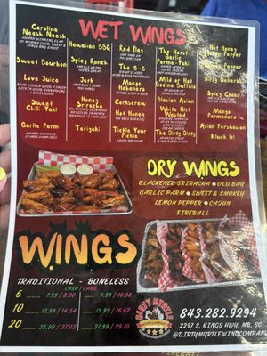 Menu photo 1 Dirty Myrtle Wing Company Myrtle Beach, SC