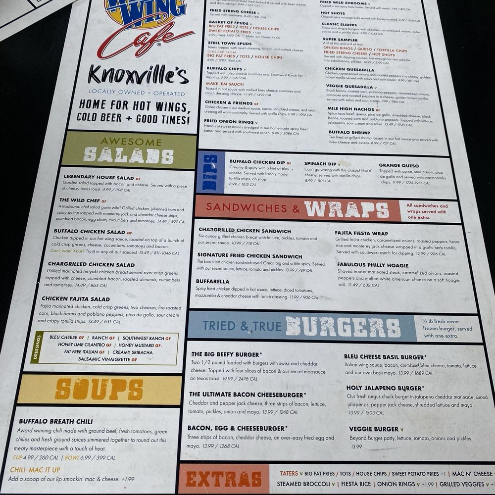 Wild Wing Cafe - Menu - Cafes Near Me - Powell, Tennessee Wild Wing Cafe - Menu - Cafes Near Me - Powell, Tennessee