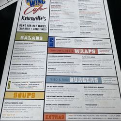 Wild Wing Cafe - Menu
