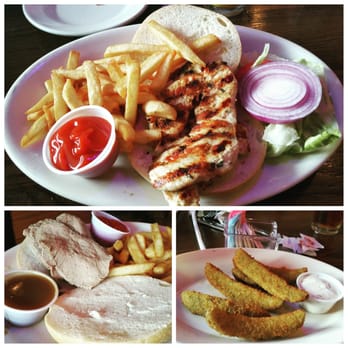 Cosmos Restaurant & Bar - Chicken sandwich with fries, roast beef sandwiches with fries, and fried pickle. - Pubs Near Me - Fairless Hills, Pennsylvania Cosmos Restaurant & Bar - Chicken sandwich with fries, roast beef sandwiches with fries, and fried pickle. - Pubs Near Me - Fairless Hills, Pennsylvania