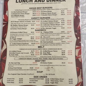 TJ Cafe - Lunch and dinner menu - Burgers Near Me - San Francisco, California