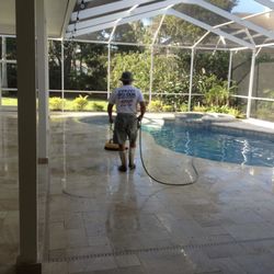 Cuesta Paver Sealing & Pressure Washing - Pressure Washing on Lanai area