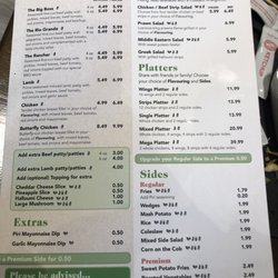 Roosters Piri Piri - Menu