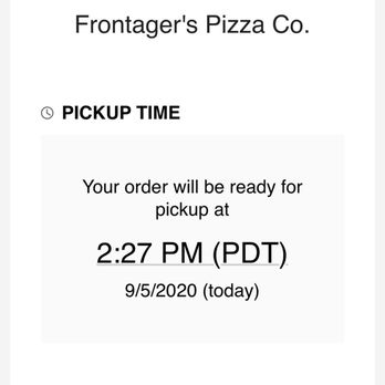 Frontager's Pizza - Online order receipt - Pizza Near Me - Pacific Beach, Washington