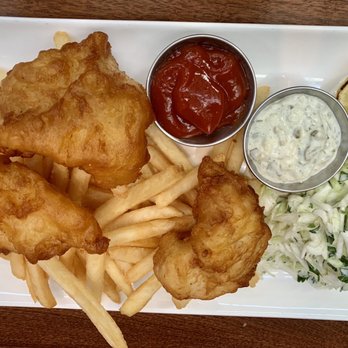 Bluewater Grill - Cod fish & chips Beer Battered Alaskan Cod - Seafood Near Me - Phoenix, Arizona