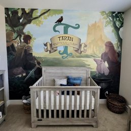 Custom mural inspired by 'The Chronicles of Prydain'