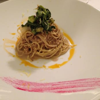Il Buco - 1st dish of discovery course. Anchovy pasta. - Italian Near Me - Sorrento, NA Il Buco - 1st dish of discovery course. Anchovy pasta. - Italian Near Me - Sorrento, NA
