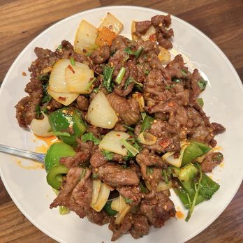 EMei - Cumin Dry-Fried Spicy Lamb Slices Seasoned with Cumin - Szechuan Near Me - Philadelphia, Pennsylvania EMei - Cumin Dry-Fried Spicy Lamb Slices Seasoned with Cumin - Szechuan Near Me - Philadelphia, Pennsylvania