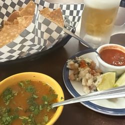 Mariscos El 7 Mares  - Everything was delicious and the friendliest staff. This was all free before I even ordered! Latino owned places never charge for chips.
