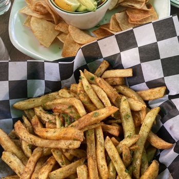 Zion Canyon Brewpub - Chimichurri fries and shrimp ceviche - Burgers Near Me - Springdale, Utah