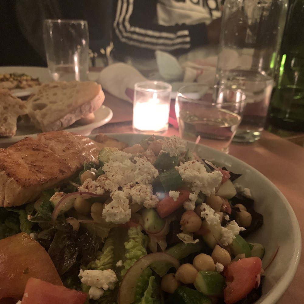 The Smith - Mediterranean Salad with Salmon added - New American Near Me - Washington, DC, District of Columbia The Smith - Mediterranean Salad with Salmon added - New American Near Me - Washington, DC, District of Columbia