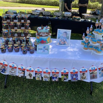 JoJo’s Sweet Shack - Our son's dessert table for his first birthday party! - Desserts Near Me - Glendora, California JoJo’s Sweet Shack - Our son's dessert table for his first birthday party! - Desserts Near Me - Glendora, California