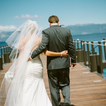 Blue Sky Events - Newlyweds at West Shore cafe pier - Party & Event Planning Near Me - Stateline, Nevada