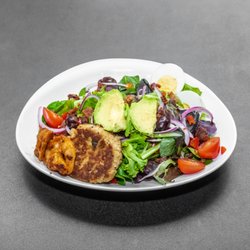 Bristol Bar & Grille - West Coast Salad - Crisp Salad with warm blackened shrimp and crab cake and perfectly ripe avocado.