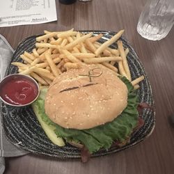 Burger and fries
