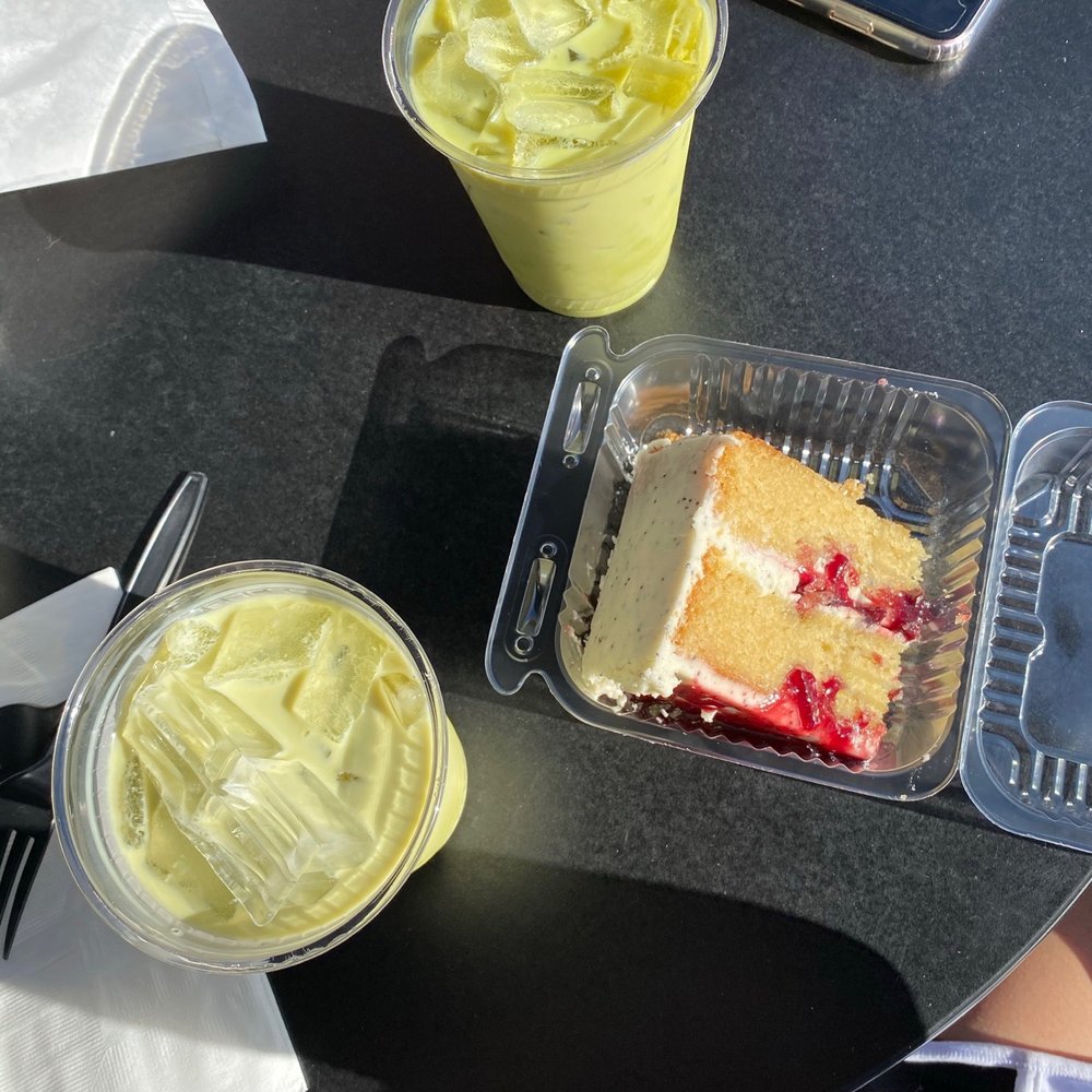 Dark Hall Coffee - Lavender Matcha Latte and Cake - Coffee & Tea Near Me - Phoenix, Arizona Dark Hall Coffee - Lavender Matcha Latte and Cake - Coffee & Tea Near Me - Phoenix, Arizona