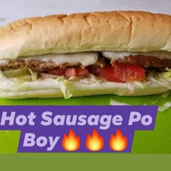 The Bayou Kitchen - Hot sausage po boy