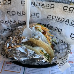 Condado Tacos - Cali Green and Heater tacos (back to front)
