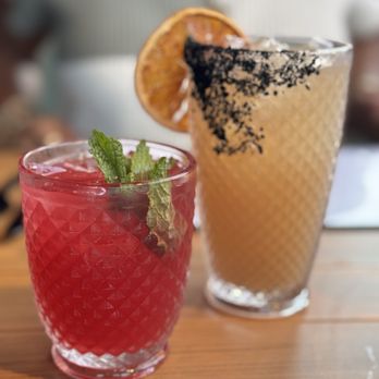 La Popular - Watermelon hibiscus margarita & a Paloma (with vodka instead of tequila) - Mexican Near Me - Redlands, California La Popular - Watermelon hibiscus margarita & a Paloma (with vodka instead of tequila) - Mexican Near Me - Redlands, California