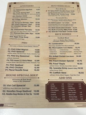 Menu photo 2 Pho Viet Cali Reseda, CA Menu photo 2 Pho Viet Cali Reseda, CA