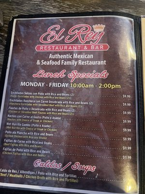 Menu photo 2 El Rey Delano, CA Menu photo 2 El Rey Delano, CA