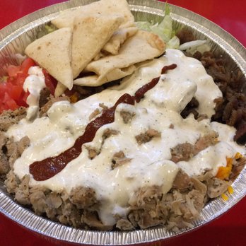 The Halal Guys - What a perfect blend with the meat, the white sauce and a line of hot sauce! - Halal Near Me - Costa Mesa, California The Halal Guys - What a perfect blend with the meat, the white sauce and a line of hot sauce! - Halal Near Me - Costa Mesa, California