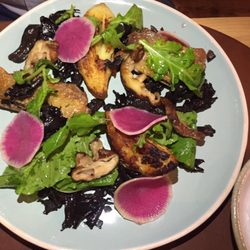 Isak x Café Marché - Guinea fowl, radish, shiitake, black trumpet and  white sweet potato