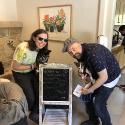 Loved the personal touch of having our dog's names on this welcome board Loved the personal touch of having our dog's names on this welcome board