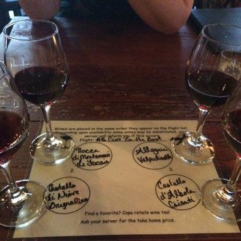 Copa Wine Bar - Wine flight #8 - Wine Bars Near Me - San Antonio, Texas