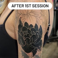 New London Ink - Coverup tattoo of forest