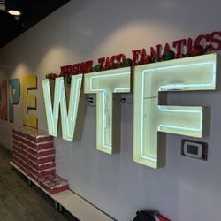 The Taco Spot - WTF sign - Welcome Taco Fanatics!