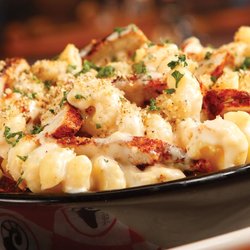 Ram Restaurant & Brewery - Cavatappi corkscrew pasta, rich, creamy cheddar cheese sauce, gratiné. Choice of veggie and protein add ons.