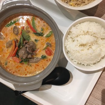 Thai.pho - Red Curry (Beef) and Sticky Jasmine Rice - Thai Near Me - Forney, Texas Thai.pho - Red Curry (Beef) and Sticky Jasmine Rice - Thai Near Me - Forney, Texas