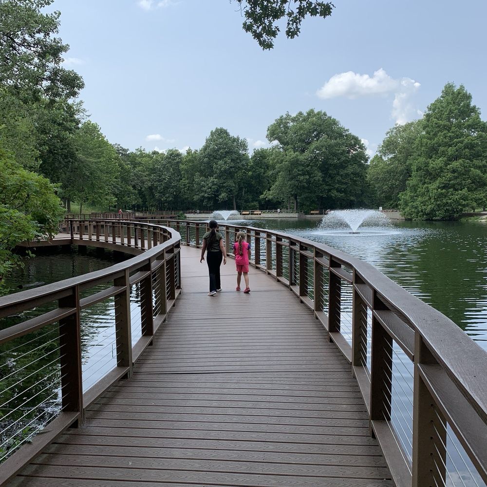 Antioch Park - A bridge going around the pond - Parks Near Me - Merriam, Kansas
