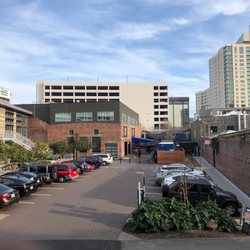 Hive Oakland - Parking available but by permit only during the week from 8-5p. Hourly parking otherwise and don't believe you can park overnight
