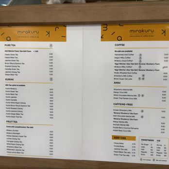 Mirakuru - Menu - Coffee & Tea Near Me - Garden Grove, California Mirakuru - Menu - Coffee & Tea Near Me - Garden Grove, California